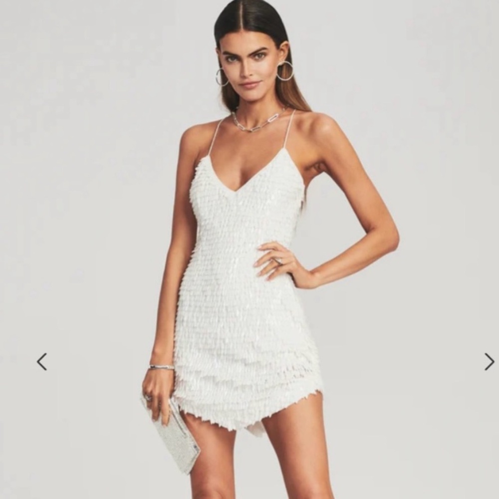 Retrofete white Sirena mini dress